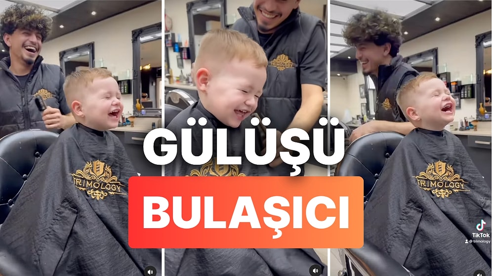 Saçları Kesilirken Kahkahalarla Gülen Minik Çocuk Size Çok İyi Gelecek!