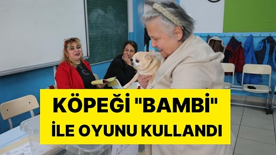 Sandık Başında Renkli Anlar: Oy Kullanmaya Köpeği ile Gitti