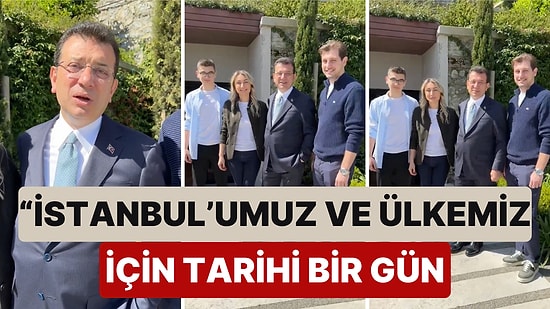 Ailesiyle Oy Kullanmaya Giden İmamoğlu Sosyal Medya Hesabından Paylaştığı Videoyla Herkesi Oy Vermeye Çağırdı