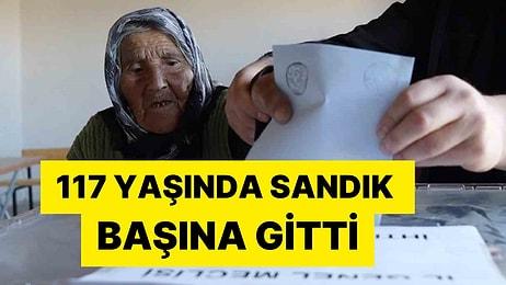 Türkiye'nin En Yaşlı Seçmeni Arzu Nine Oyunu Kullandı: 117 Yaşında Sandık Başına Gitti