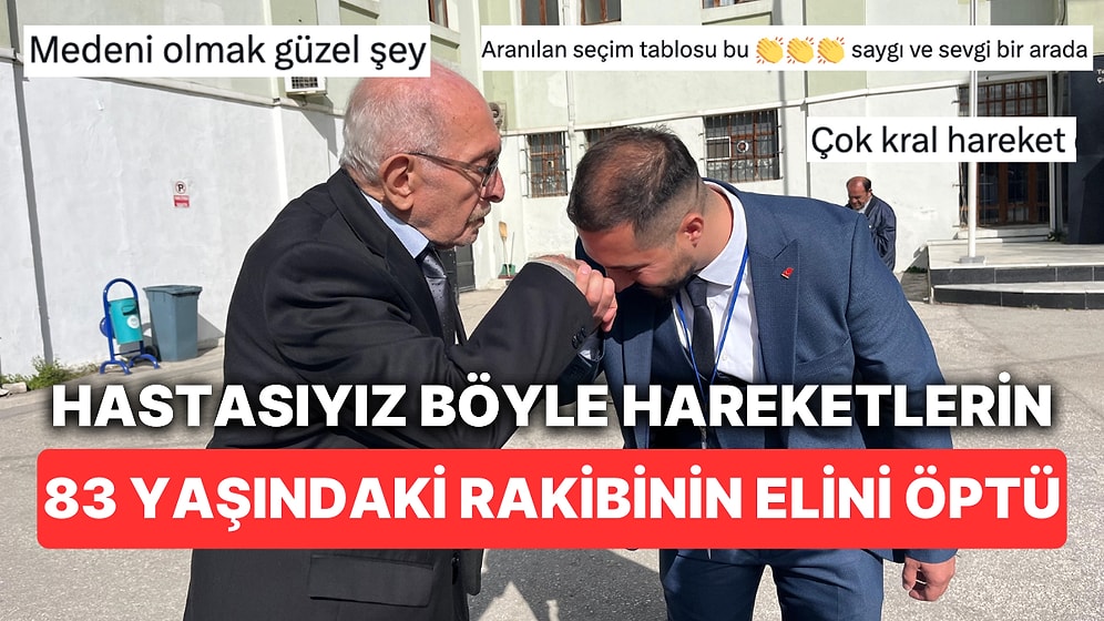 Eskişehir'de Genç Bir Muhtar Adayının 83 Yaşındaki Rakibinin Elini Öptüğü Anlar "Bize Bunlarla Gelin" Dedirtti