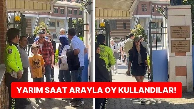 Ex Aşıklar Kerem Bürsin ve Hande Erçel, Oy Kullanmak İçin Gittikleri Okulda Az Daha Pişti Oluyordu
