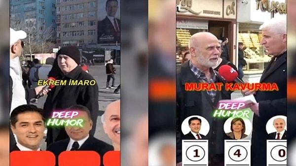 Seçim dönemi boyunca sokak röportajlarında İBB adayları Ekrem İmamoğlu ve Murat Kurum'un isimlerini bir türlü tutturamayan insanlar herkesi güldürmüştü.