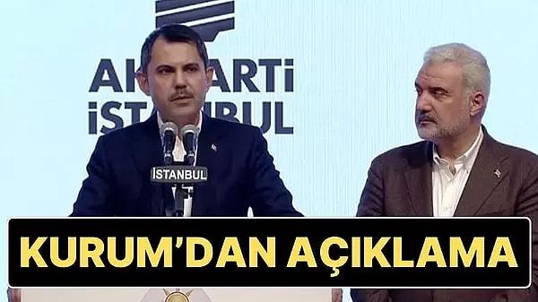 AK Parti’nin İBB adayı olan ve Ekrem İmamoğlu’na seçimi kaybeden Murat Kurum, AK Parti genel merkezinde basın toplantısı düzenledi.