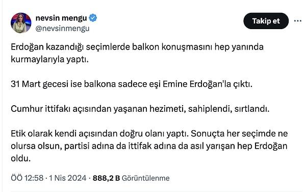 "Sonuçta her seçimde ne olursa olsun, partisi adına da ittifak adına da asıl yarışan hep Erdoğan oldu."
