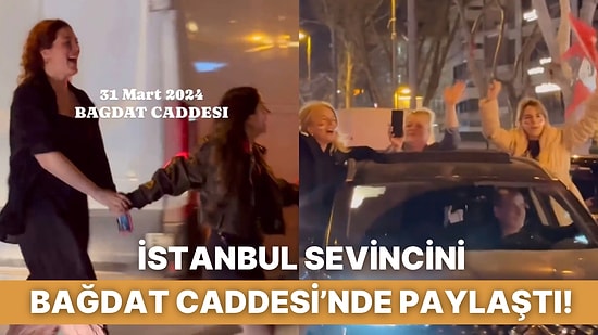 Seçim Sonuçlarının Ardından İstanbullular Bağdat Caddesi’nde Buluşarak Zafer Kutlaması Yaptı