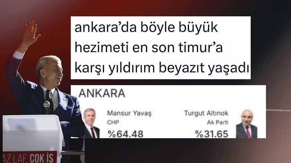 Mansur Yavaş'ın Rakibini İkiye Katlayarak Kazandığı Seçimi Mizahla Yorumlayan Kişiler