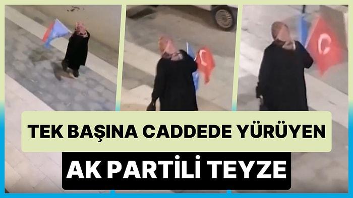 CHP'nin Tarihi Zaferinden Sonra Tek Başına Yürüyen AK Partili Teyzenin Gündem Olan Görüntüleri