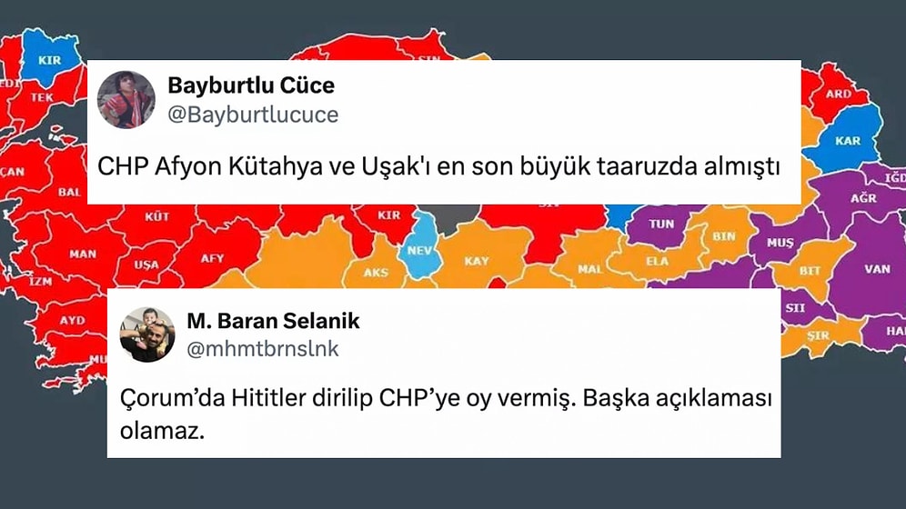 2024 Yerel Seçim Sonucuna Göre AKP'den CHP'ye Geçen Yerleri Görünce Şaka Fırtınası Estirenlerden Seçmeler