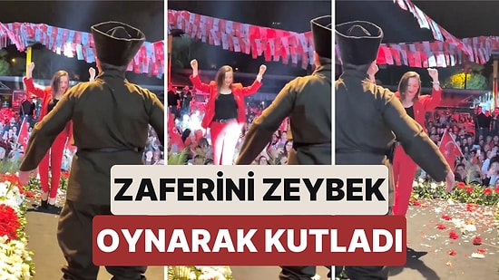 İzmir Selçuk’ta Belediye Başkanı Seçilen Filiz Ceritoğlu Zaferini Zeybek Oynayarak Kutladı