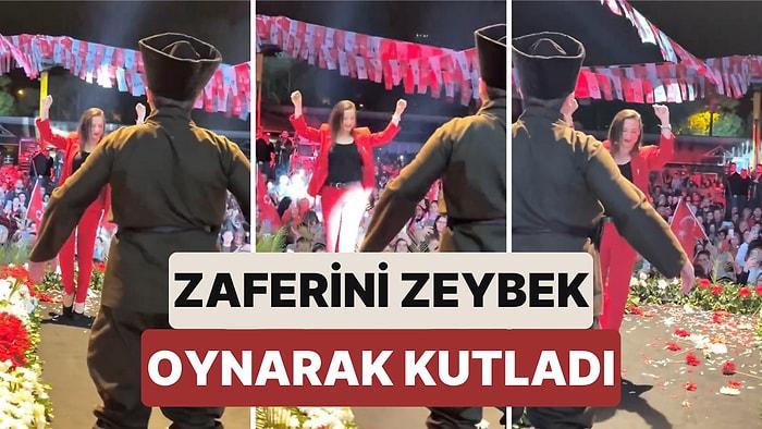 İzmir Selçuk’ta Belediye Başkanı Seçilen Filiz Ceritoğlu Zaferini Zeybek Oynayarak Kutladı