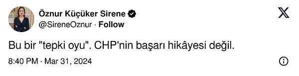 CHP'nin başarılı olmadığını düşünen eski bir TRT çalışanının paylaşımı şu şekilde.