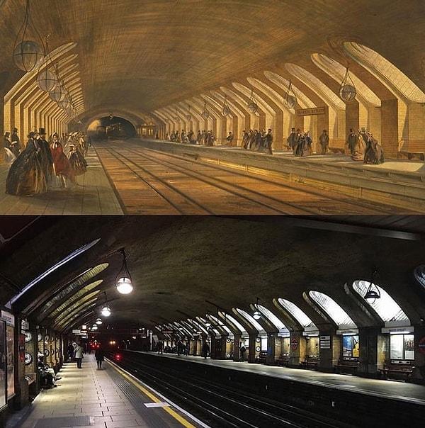 10. 160 yıl farkla görüntülenen, dünyanın en eski metro istasyonu. (Baker Street, İngiltere)