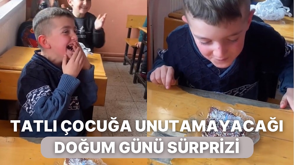 Tatlı Öğrenciye Sınıf Arkadaşları ve Öğretmeninden Gelen Doğum Günü Sürprizi Duygulandırdı