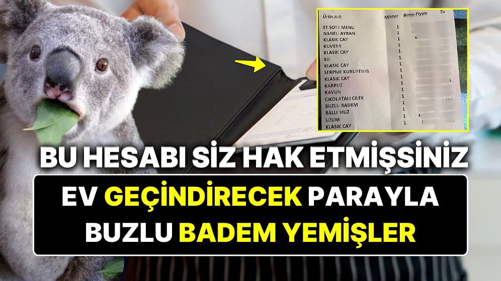 Ankara'da Bir Mekanda Buzlu Bademden Ballı Muza Her Şeyi Sipariş Eden Müşterilere Gelen Hesap "Fazla" Bulundu