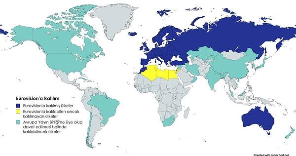 Eurovision haritası