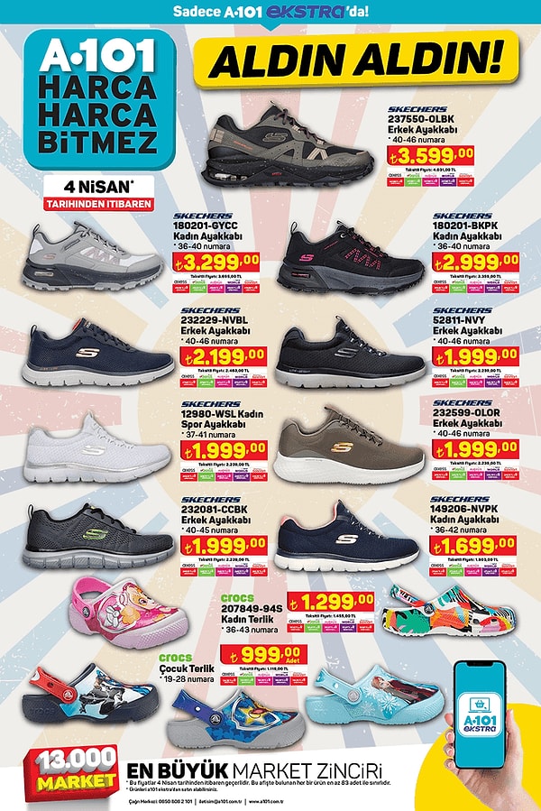 Skechers ve Crocs Terlikler;