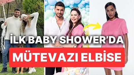 Bebek Bekleyen Yıldız Çağrı Atiksoy Baby Shower'da Tercih Ettiği Mütevazı Elbiseyle Takdir Topladı