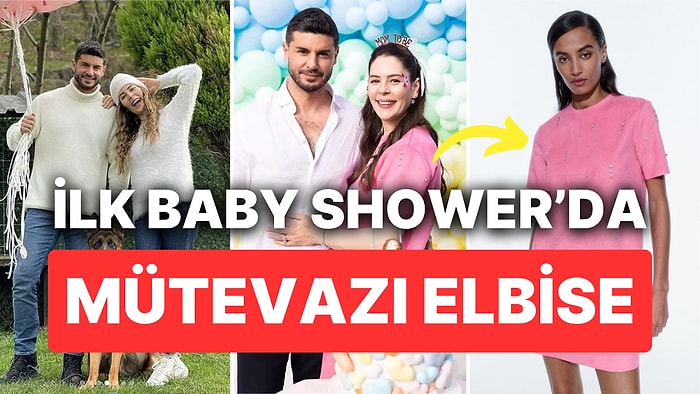 Bebek Bekleyen Yıldız Çağrı Atiksoy Baby Shower'da Tercih Ettiği Mütevazı Elbiseyle Takdir Topladı