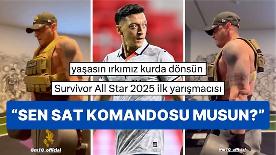 Mesut Özil'in Hücum Yeleği Giyip Plevne Marşı Eşliğinde Spor Yaptığı Anlar Dillere Düştü