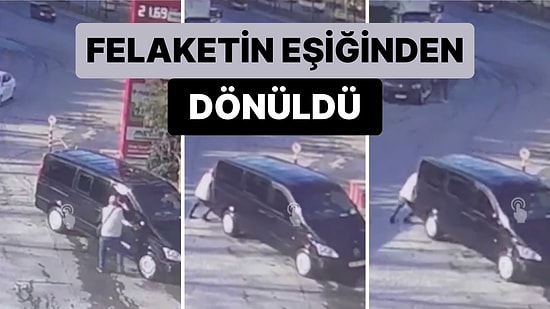 Bariyerlere Çarparak Durabildi: Araçta Bekleyen 2 Çocuk El Frenini İndirince Felaketin Eşiğinden Dönüldü