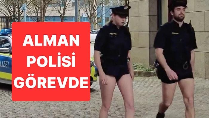 Alman Polisinden Protesto: Göreve Pantolonsuz Gittiler
