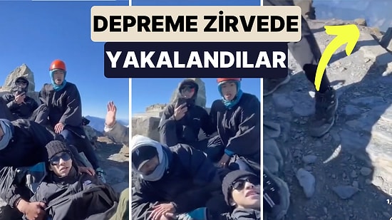Tayvan'da Meydana Gelen 7.4 Büyüklüğündeki Depreme Dağın Zirvesinde Yakalanan Dağcıların Zor Anları