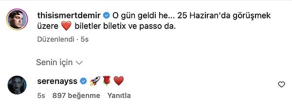Konser afişini paylaşan Mert Demir'in son postuna Serenay Sarıkaya'dan kalpli güllü emojiler geldi 👇🏻