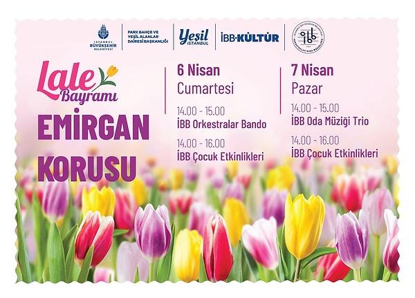 İstanbul genelinde Lale Festivali'nin sona erme tarihi ise 30 Nisan. Bu tarihten önce, belirtilen park ve koruları ziyaret edebilirsiniz.