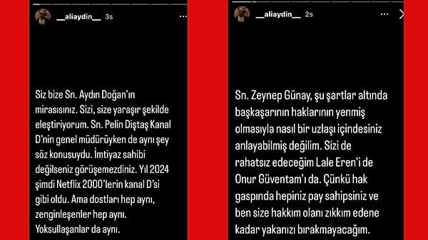 Ali Aydın, yapımcı Onur Güvenatam hakkında savcılığa suç duyurusunda bulunacağını açıkladı. Yaptığı paylaşımlarda birçok kişiye öfke kustu.