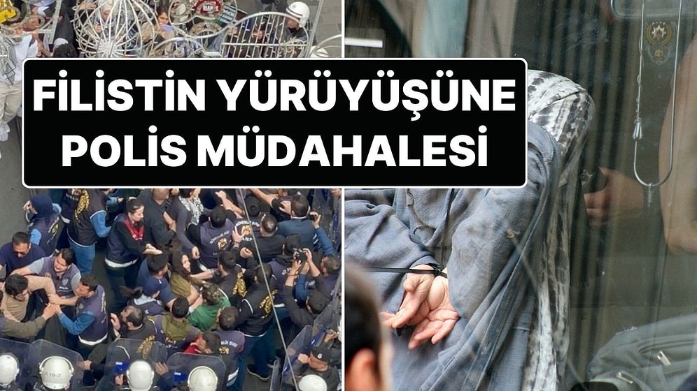 Filistin'e Destek Yürüyüşüne Polis Müdahalesi: İki Emniyet Görevlisi Açığa Alındı