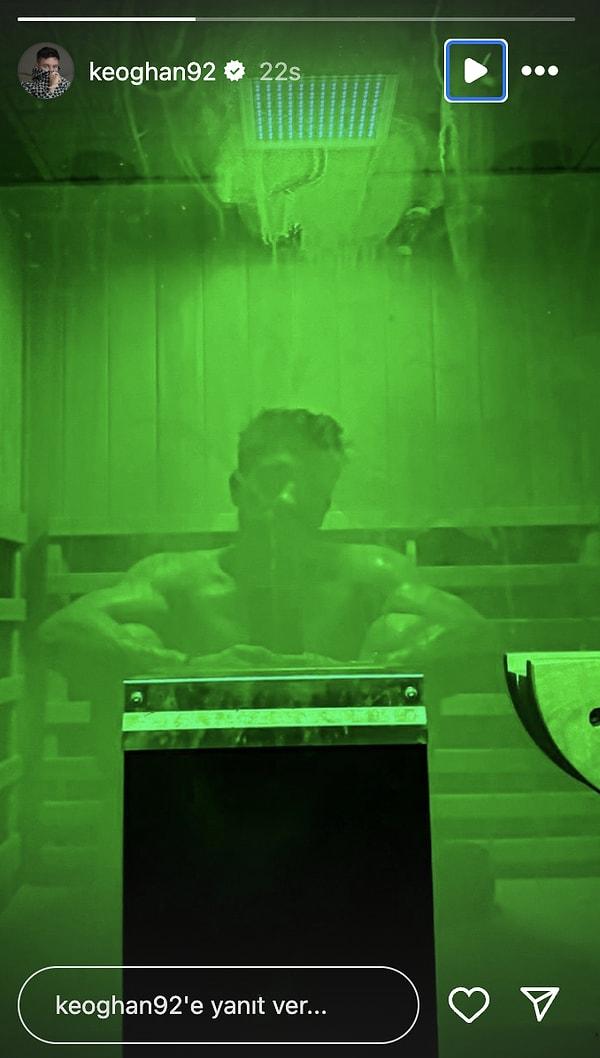 Barry Keoghan sauna keyfinden bir kare paylaşarak takipçilerine vücudunu gösterdi.