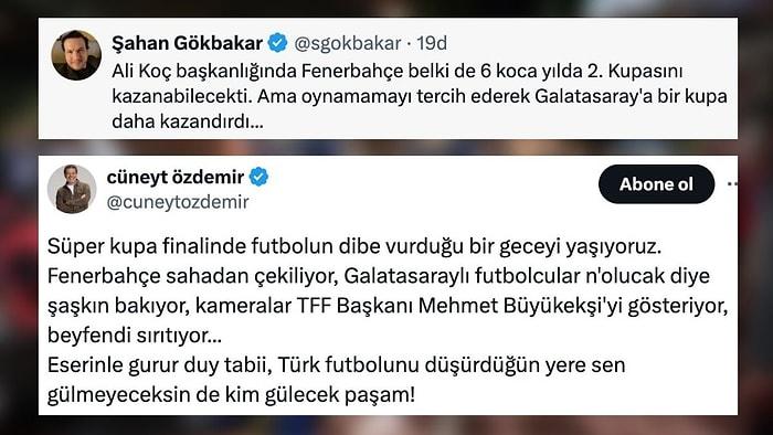 Fenerbahçe’nin Süper Kupa Maçında Sahadan Çekilmesi Sosyal Medyayı Salladı