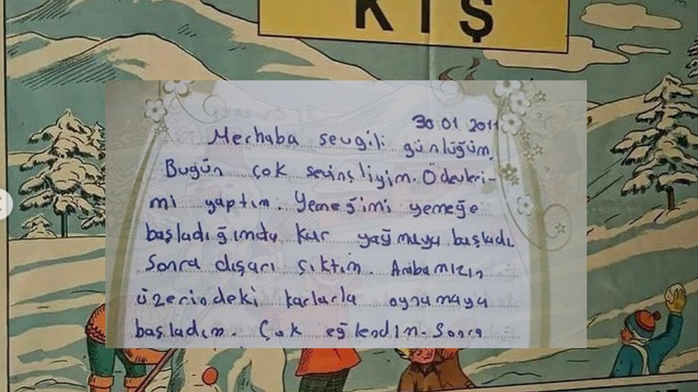 Çocukken Tuttukları Günlüklerden Sayfalar Paylaşan Kişiler İçinizi Huzur Dolduracak