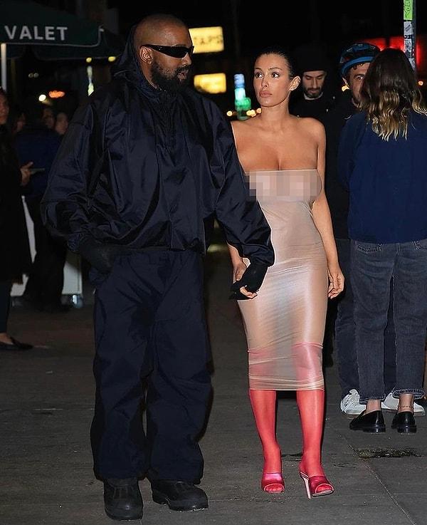 Bianca Censori ve Kanye West, bu sefer de dün Los Angeles'taki pozlarıyla gündeme geldi.