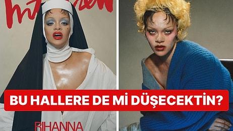 Güzeller Güzeli Rihanna'nın Bir Dergiye Verdiği Garip Pozlar Ard Arda Doğurduğu Çocuklarına Yoruldu