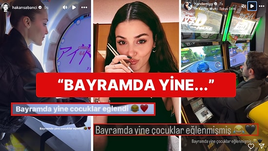 Ayrı Ayrı da Olsa Oyun Oynarken Birbirine Gönderme Yapan Hande Erçel ve Hakan Sabancı'nın Halleri Güldürdü