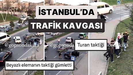 İstanbul'da Trafik Kavgası: Kısa Sürede Büyüyen Kavgada Trafik Dakikalarca Aksadı