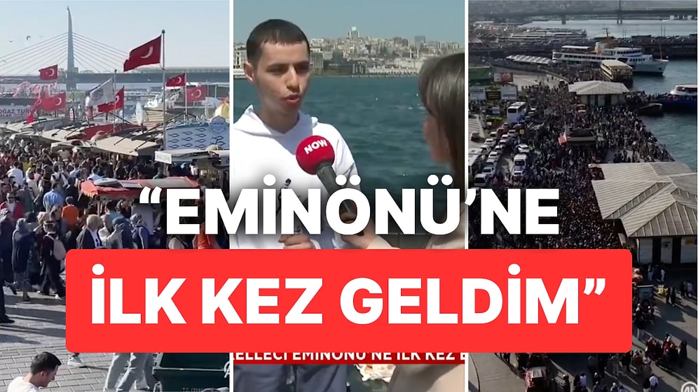 İstanbul'da Yaşayan Liseli Genç Bayramda İlk Kez Eminönü'ne Gittiğini Söyleyerek Yürek Burktu