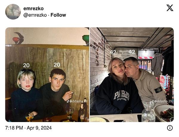 Geçtiğimiz saatlerde @emrezko adlı kullanıcının yaptığı paylaşım da tam olarak bunu kanıtlayan cinsten! Buyurun, önce birbirini 20'sinde bulup 22 yılı beraber deviren koca yürekli aşıklara doya doya bakalım.