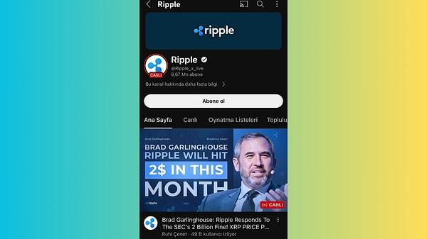 10 Nisan tarihinde Ruhi Çenet'in kanalını ele geçiren hackerlar, kanalın ismini ünlü kripto para birimi "Ripple" olarak değiştirmiş ve Ripple CEO'sunun sahte bir canlı yayını başlatmışlardı.