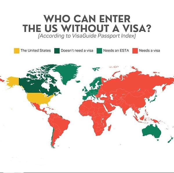 8. Amerika'ya vize olmadan girebilen ülkeler.