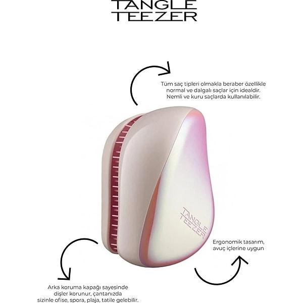 7. Tangle Teezer Compact Styler Pink Holographic Saç Fırçası