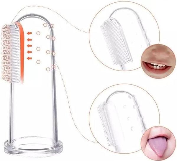 4. Novibaby Silikon Bebek Parmak Diş Fırçası - Diş Kaşıyıcısı