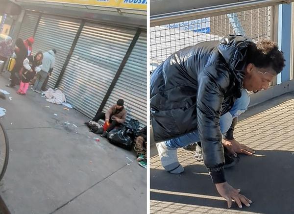 Yine uyuşturucu bağımlıları tarafından mesken tutulan Philedelphia sokaklarında çekilmiş bir görüntü sosyal medyada viral oldu.