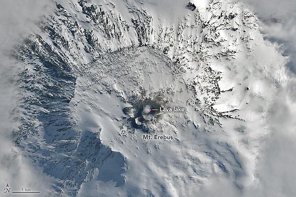 Erebus, heybetli görüntüsü ve durmak bilmeyen lav püskürtülerinin yanı sıra felaketiyle de meşhur. Erebus Dağı'nı 1979 yılında meydana gelen trajik uçak kazasından hatırlayanlarınız vardır.