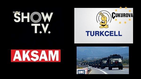 Türkiye’nin en büyük GSM şirketi Turkcell, dünya devleriyle çalışan Çukurova, en önemli finans kurumlarından Pamukbank ve Yapı Kredi, basın sektöründen Show TV, Akşam Gazetesi, Türkiye’nin en büyük savunma şirketlerinden BMC…