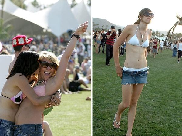 2007'de gerçekleştiren Coachella'dan başlayalım öncelikle. Bu festivaldeki kıyafetlerin aslında 2000 yılındaki yaz konseptinden pek de bir farkı yok.