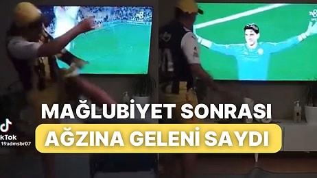 Fenerbahçe’nin Dün Yaşadığı Mağlubiyet Sonrası Bir Taraftar Küfürler Saçarak Evi Alt Üst Etti