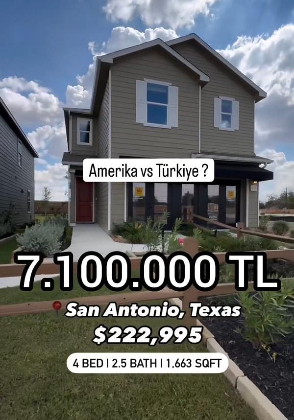 Çünkü iki evin de TL bazında değeri aynıydı ve Texas’taki müstakil bahçeli bir evken diğeri apartman dairesiydi.
